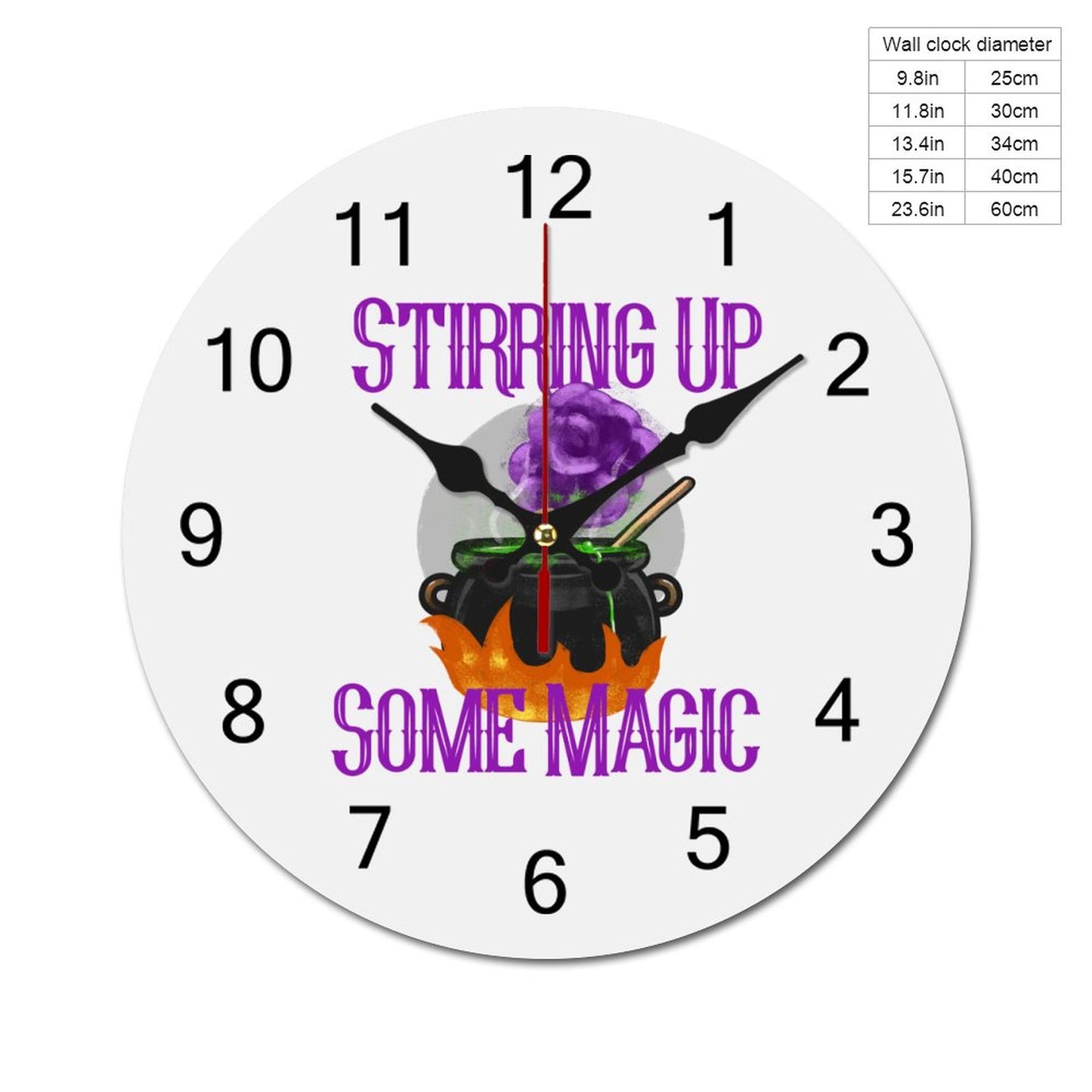 Stirring Up Wooden Wall Clock-9.84"x9.84"/ 25x25cm