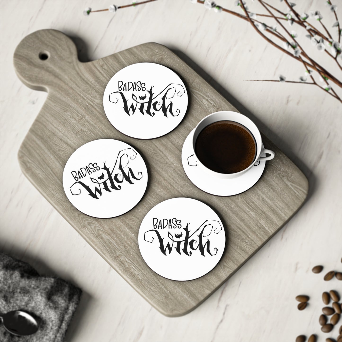 BadAss Witch Coasters - Witchy Kitchens