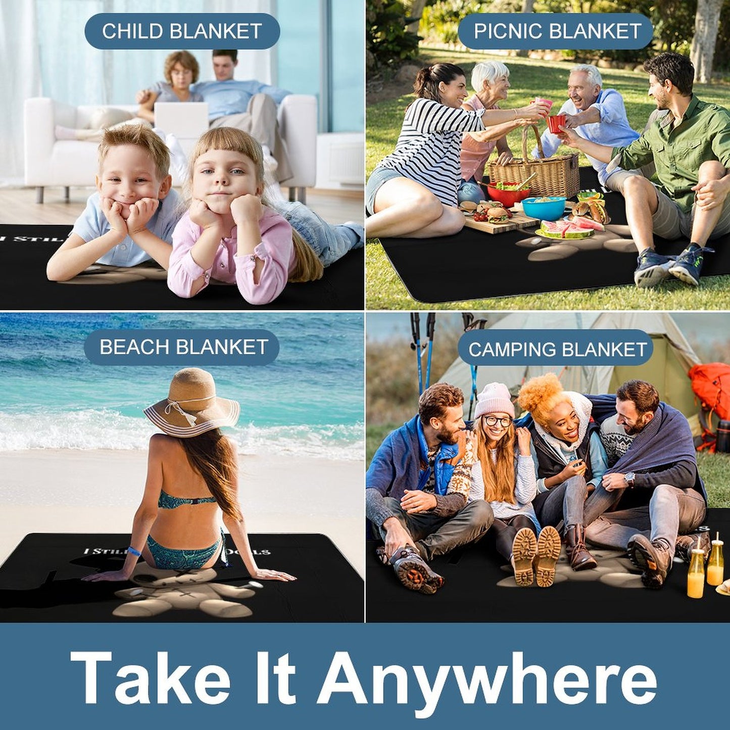 I Still Play with Dolls Square Picnic Mat
