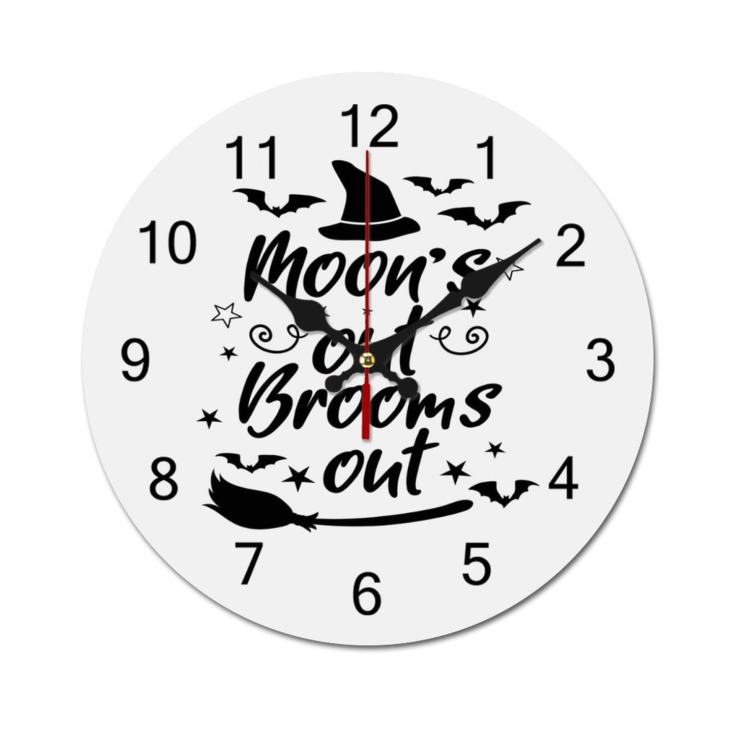 Moons Out Wooden Wall Clock-9.84"x9.84"/ 25x25cm