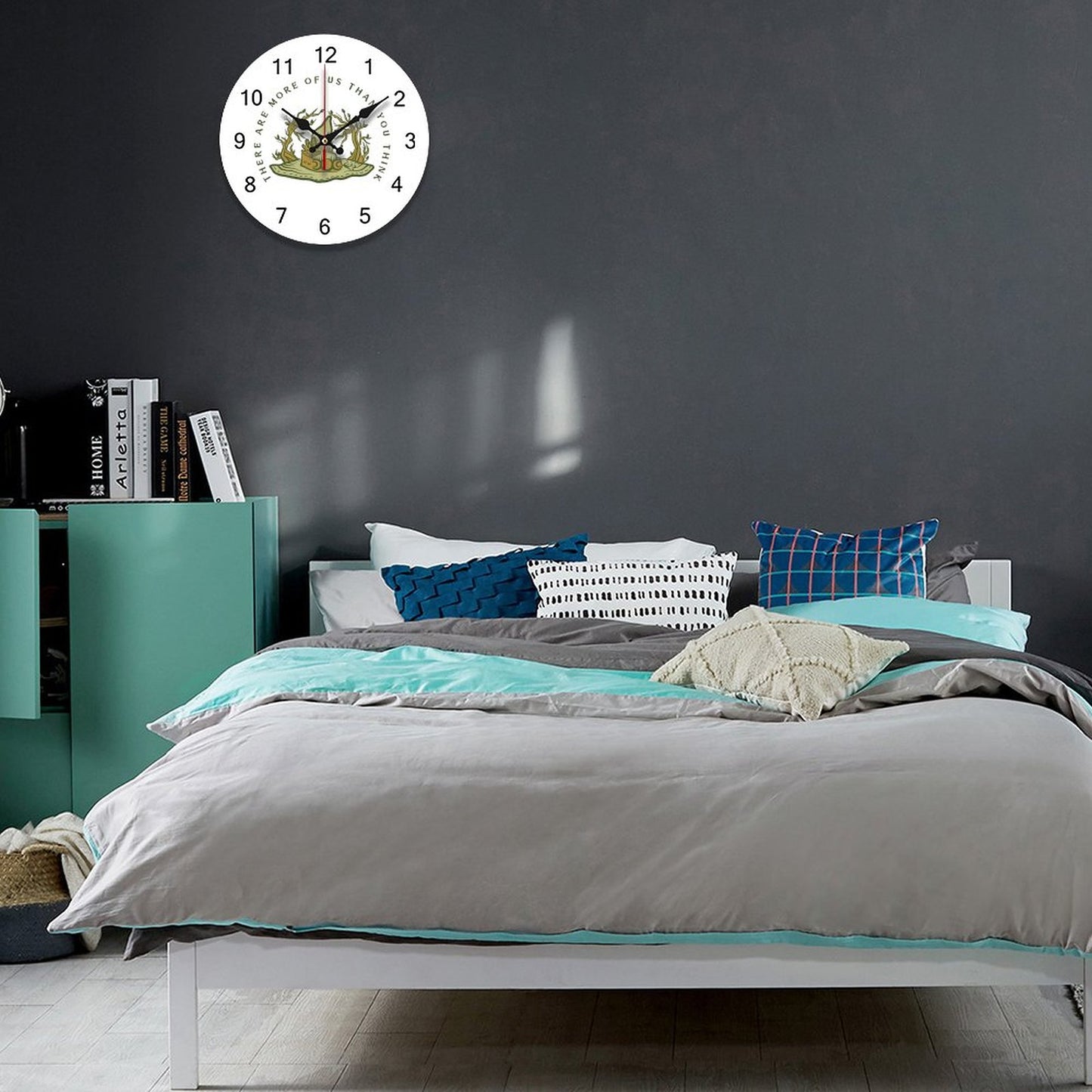 More of Us Wooden Wall Clock-9.84"x9.84"/ 25x25cm
