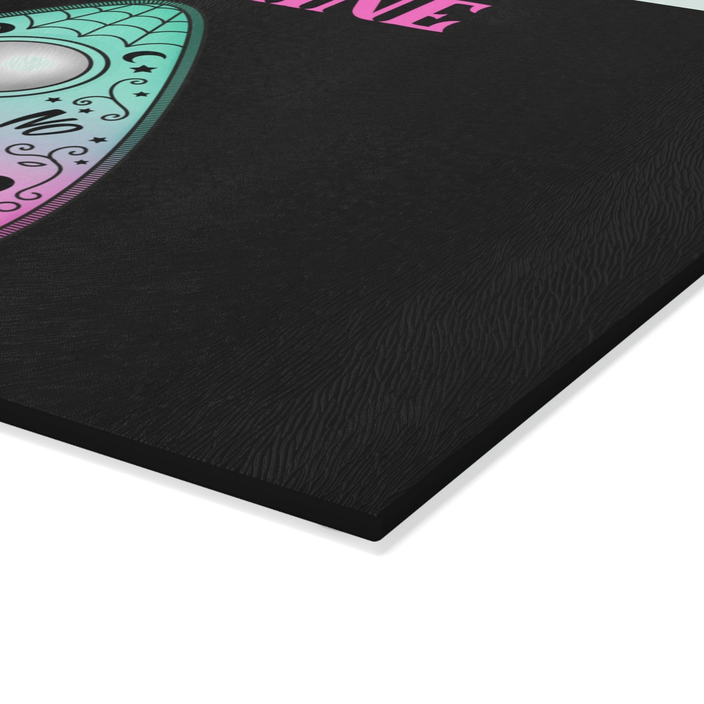Be Mine Black Glass Cutting Board - Witchy Kitchens