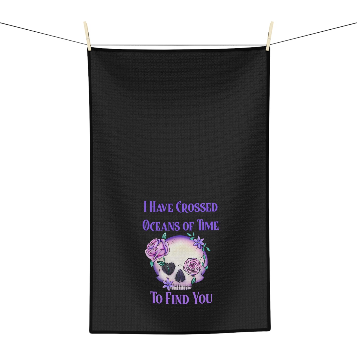Oceans Black Tea Towel - Witchy Kitchens