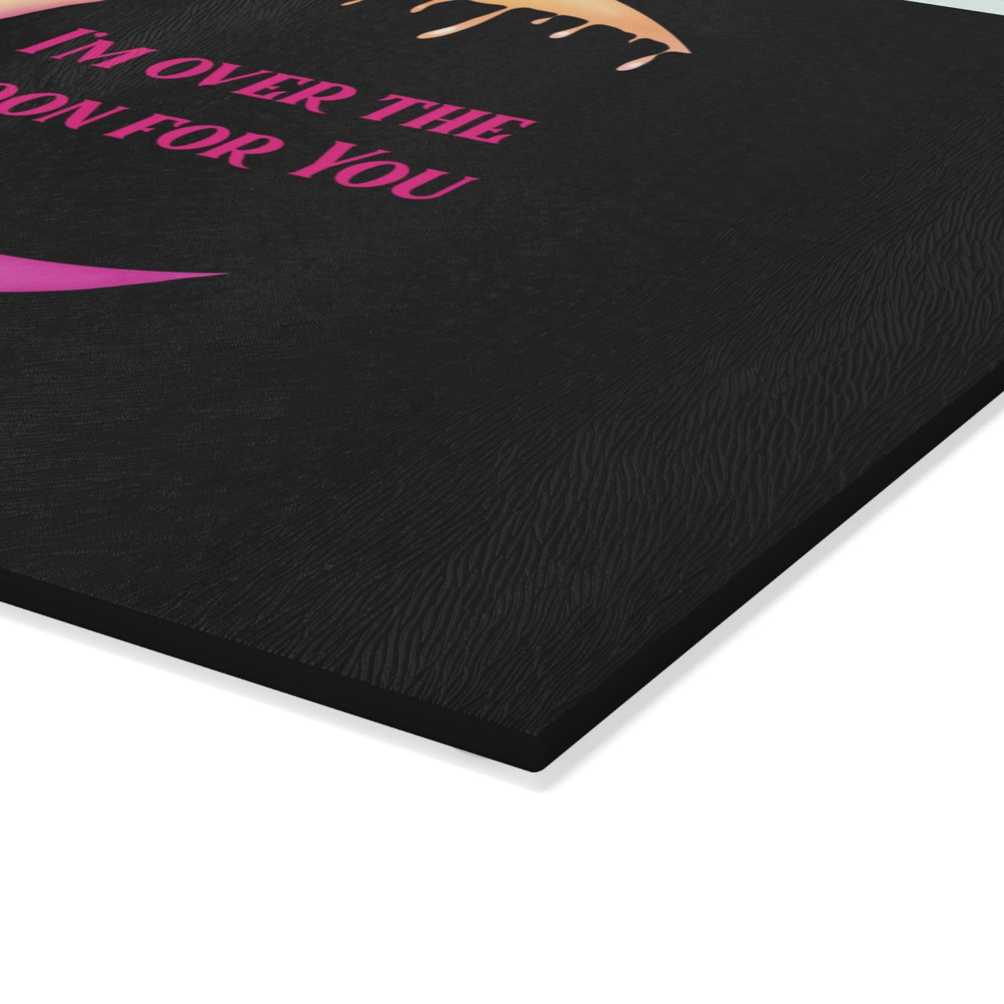 Over the Moon Black Glass Cutting Board - Witchy Kitchens