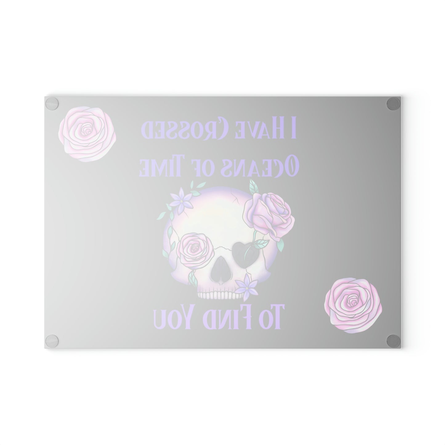 Oceans Black Glass Cutting Board - Witchy Kitchens