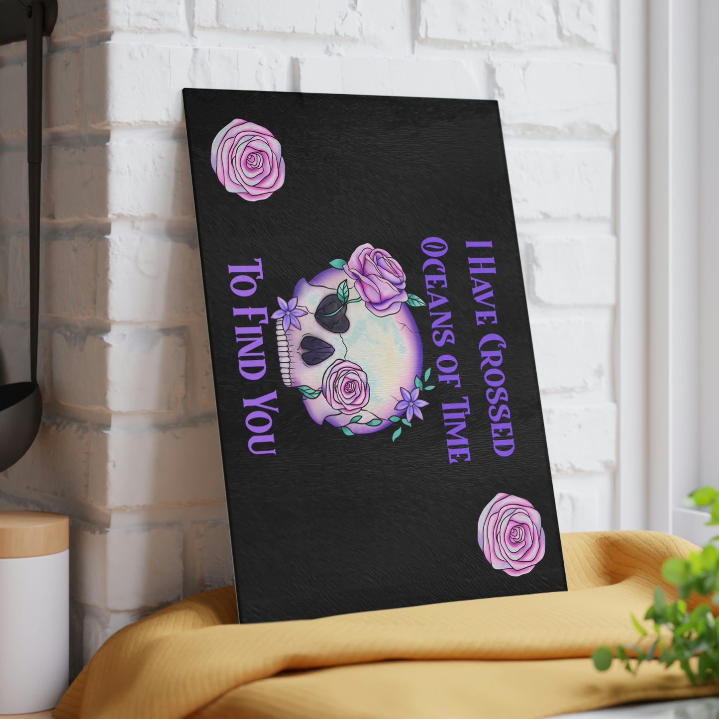 Oceans Black Glass Cutting Board - Witchy Kitchens