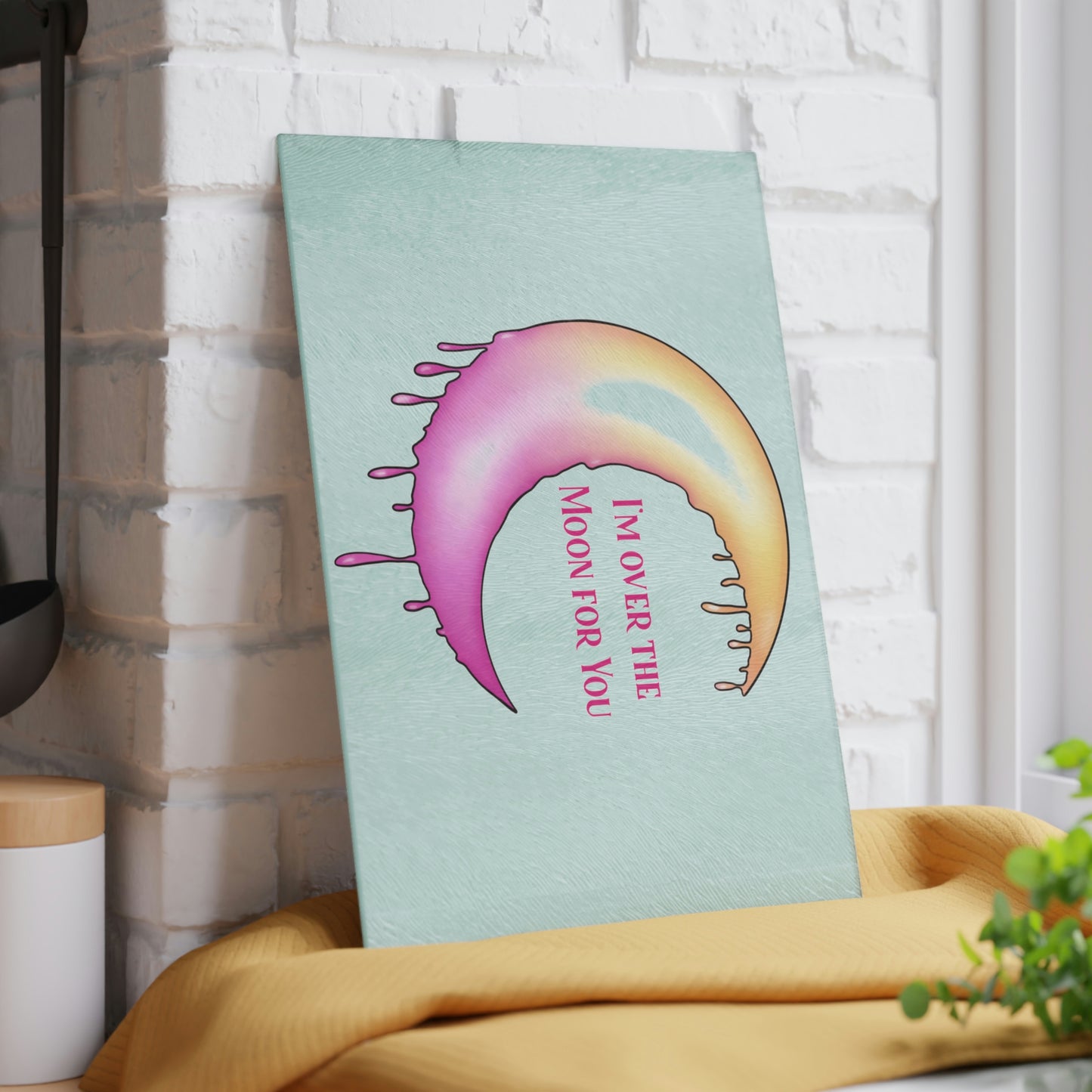Over The Moon Glass Cutting Board - Witchy Kitchens