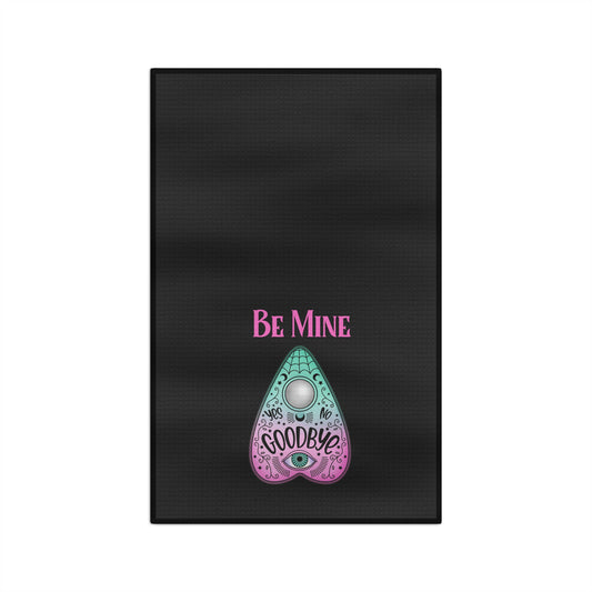 Be Mine Black Tea Towel - Witchy Kitchens