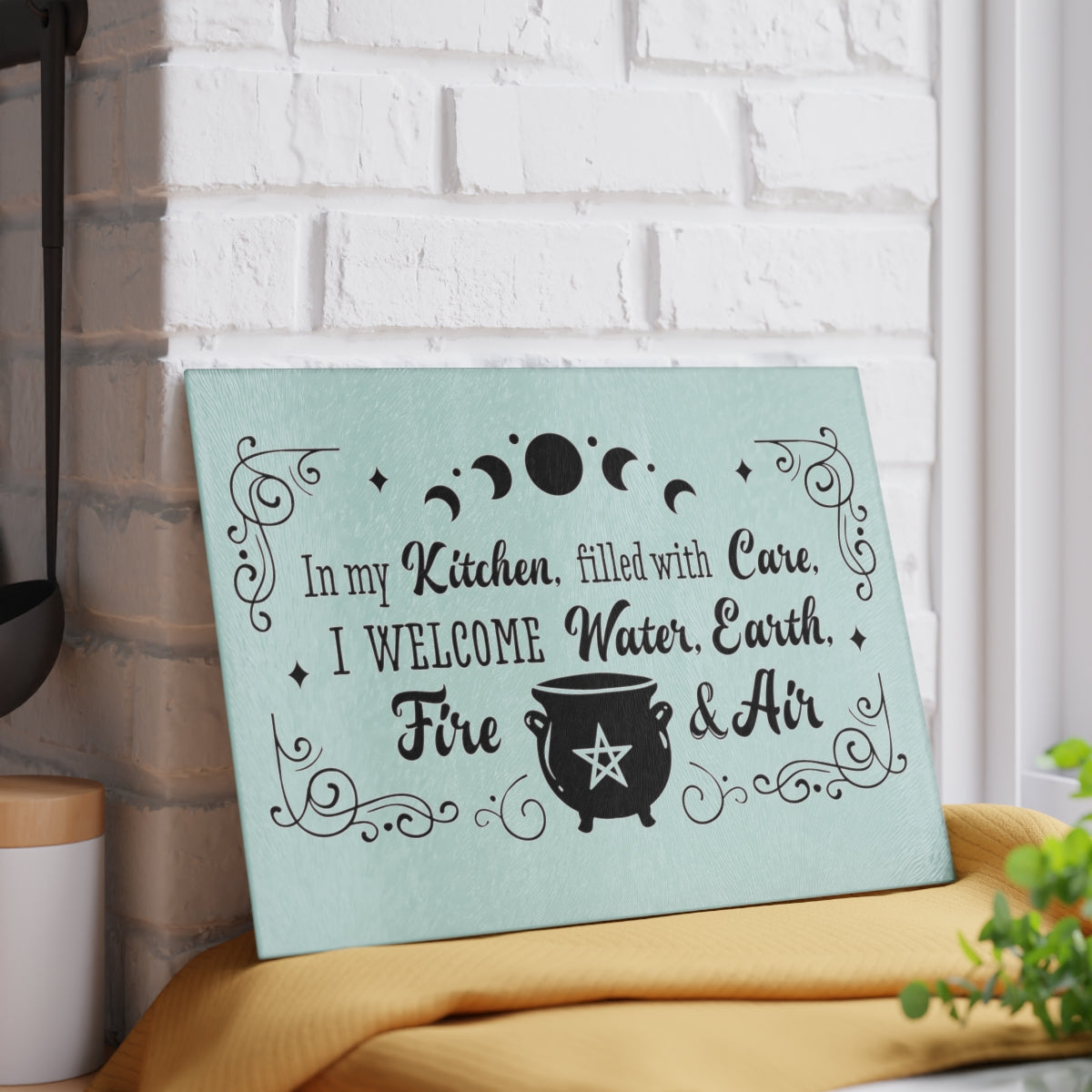 In My Kitchen Glass Cutting Board - Witchy Kitchens