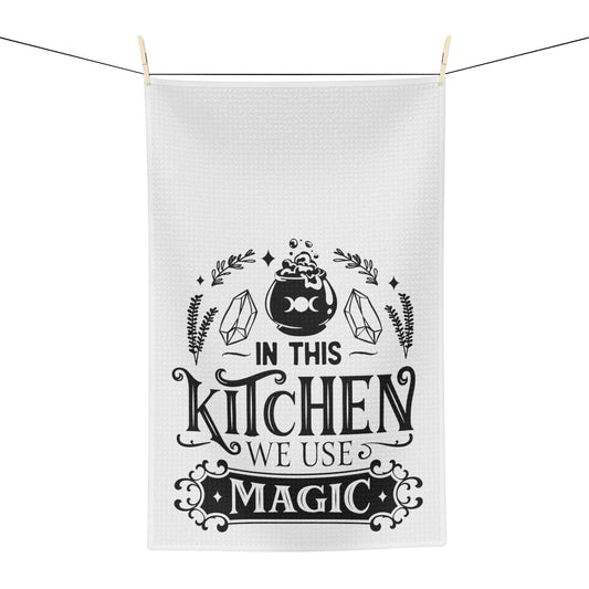 We Use Magic Tea Towel - Witchy Kitchens