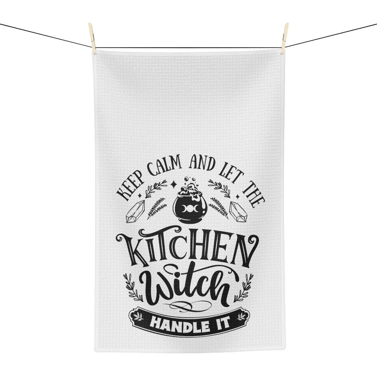 Keep Calm & Let the Kitchen Witch Handle it Tea Towel - Witchy Kitchens