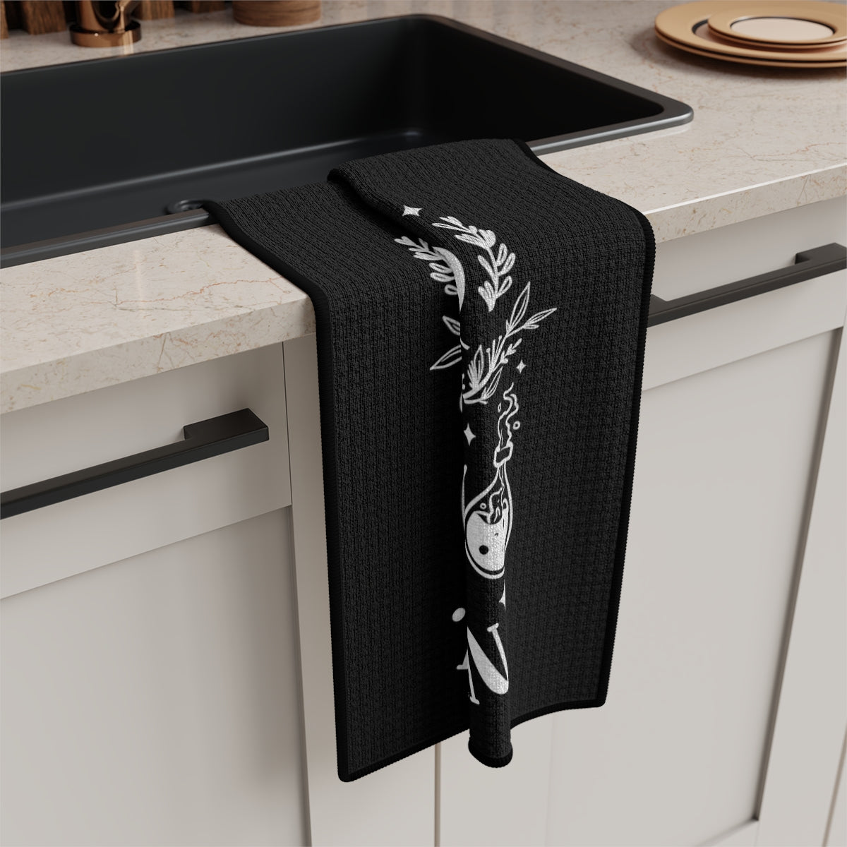 Bless This Magic Kithen Tea Towel - Witchy Kitchens