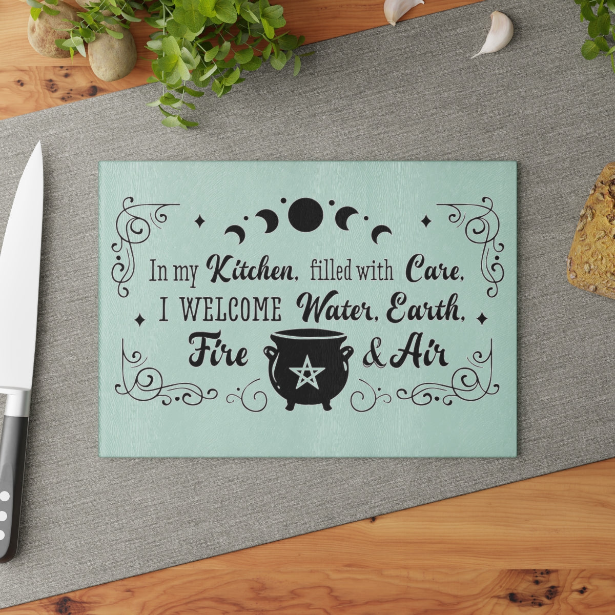 In My Kitchen Glass Cutting Board - Witchy Kitchens