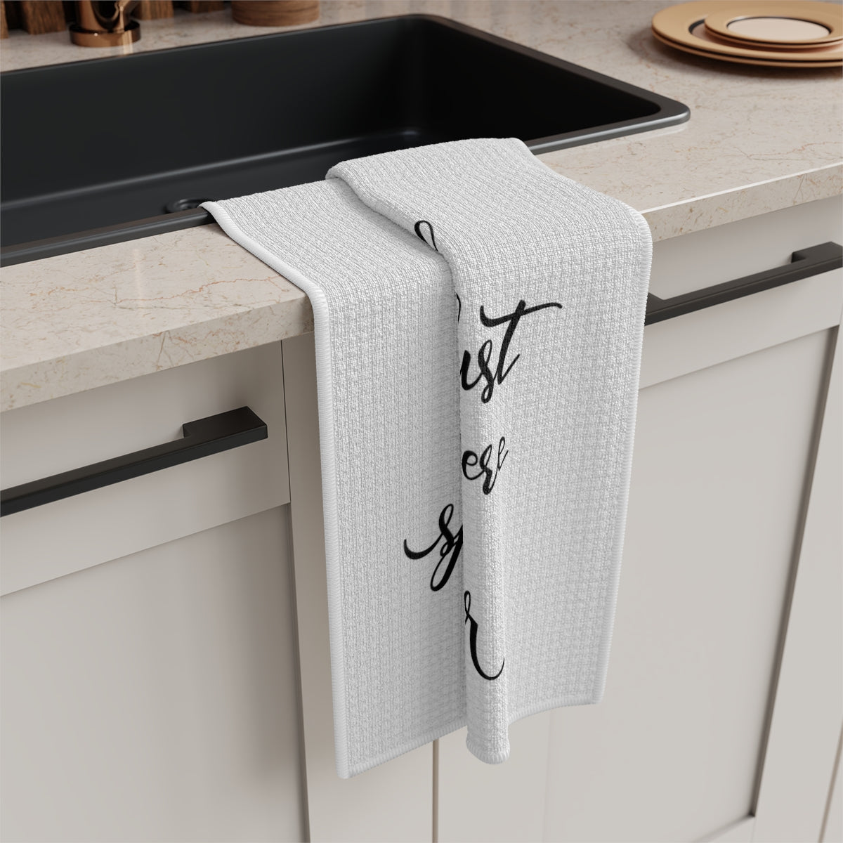 She Walked in Moon Dust Tea Towel - Witchy Kitchens