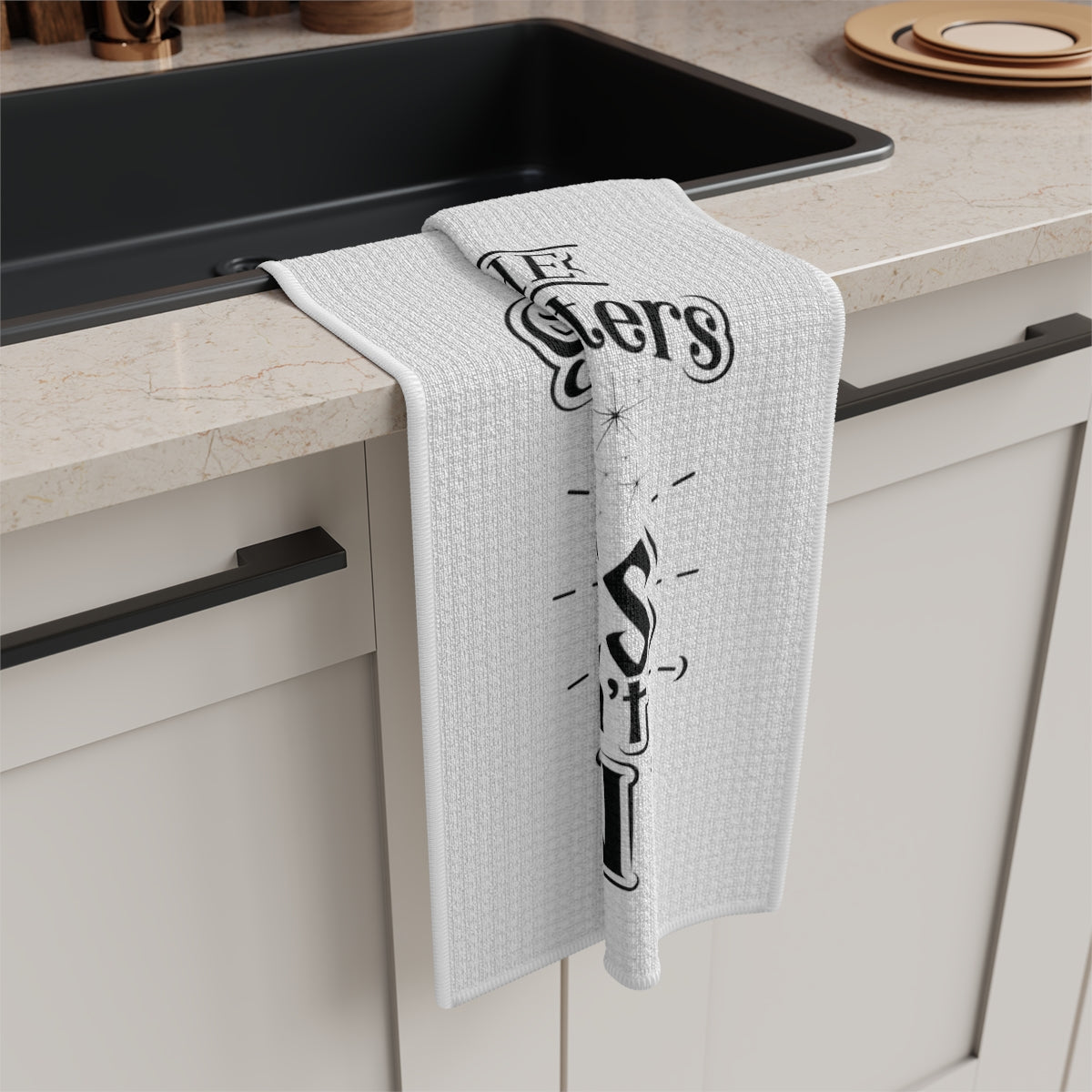 Granddaughters of the Witches White Tea Towel - Witchy Kitchens