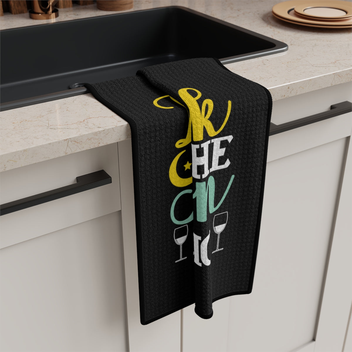 Drink In The Moon Tea Towel - Witchy Kitchens
