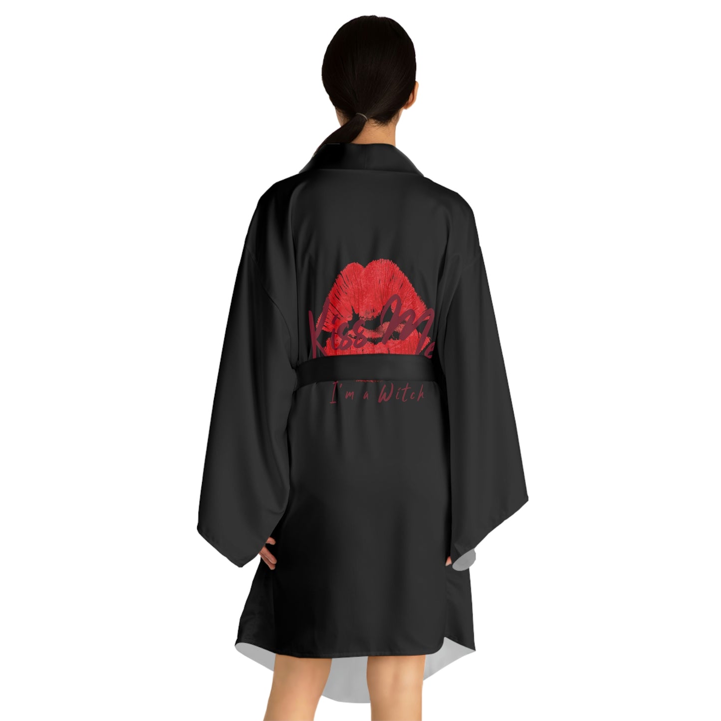 Kiss Me I'm a Witch Black Robe - Witchy Kitchens