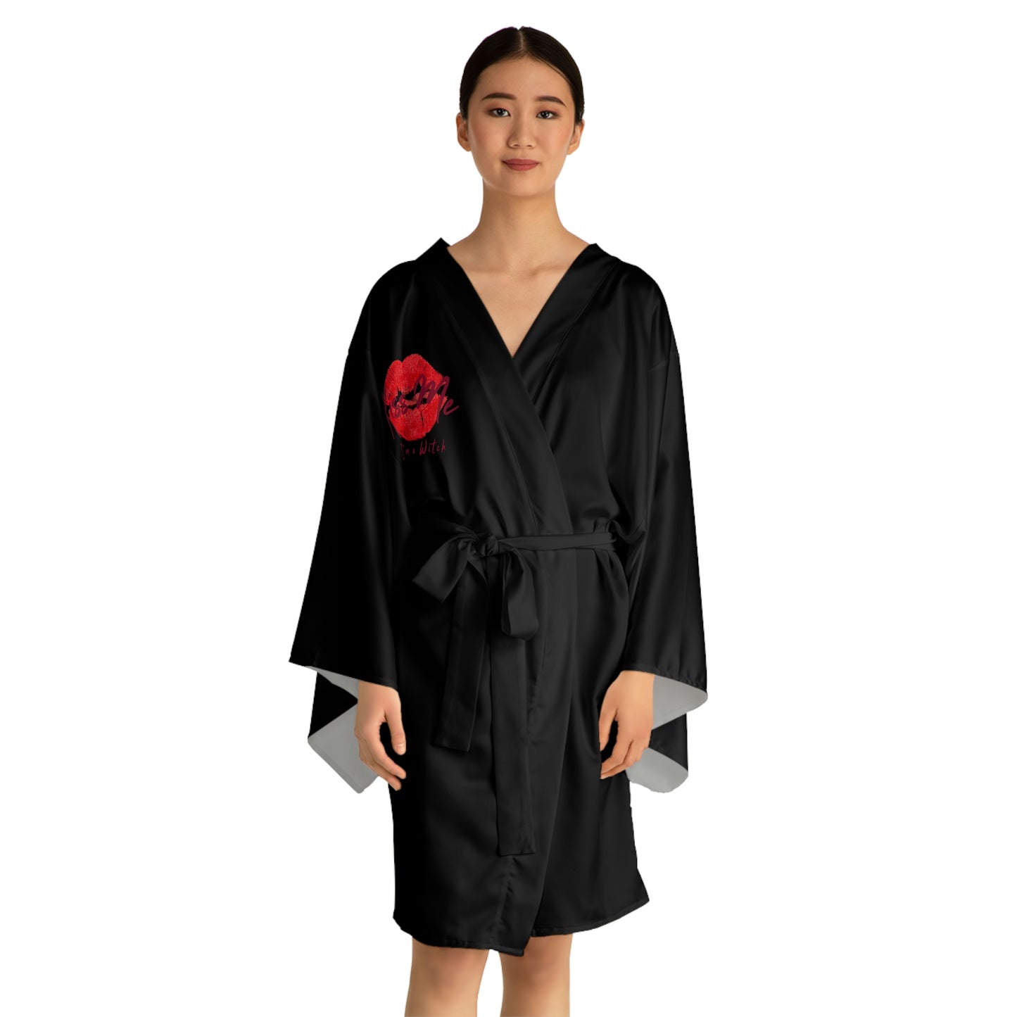 Kiss Me I'm a Witch Black Robe - Witchy Kitchens
