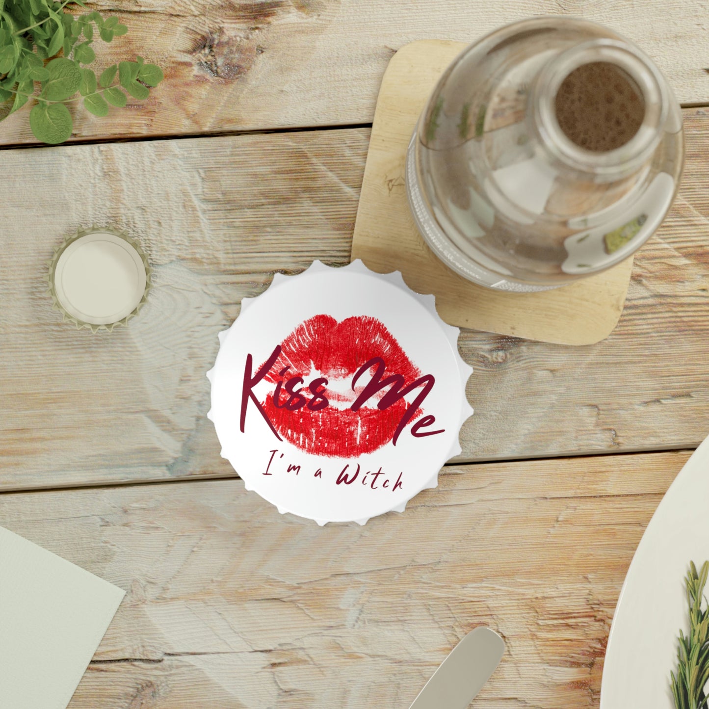 Kiss Me Bottle Opener - Witchy Kitchens