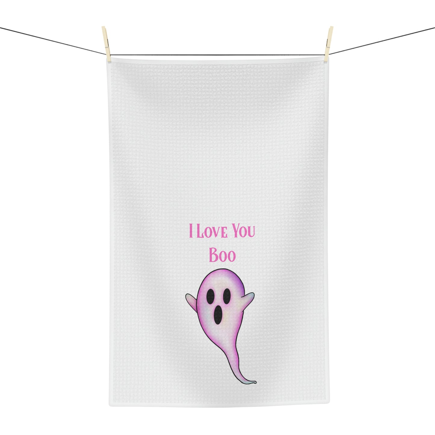 White Boo Tea Towel - Witchy Kitchens
