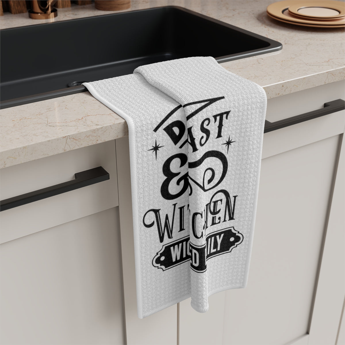 Dead & Breakfast White Tea Towel - Witchy Kitchens