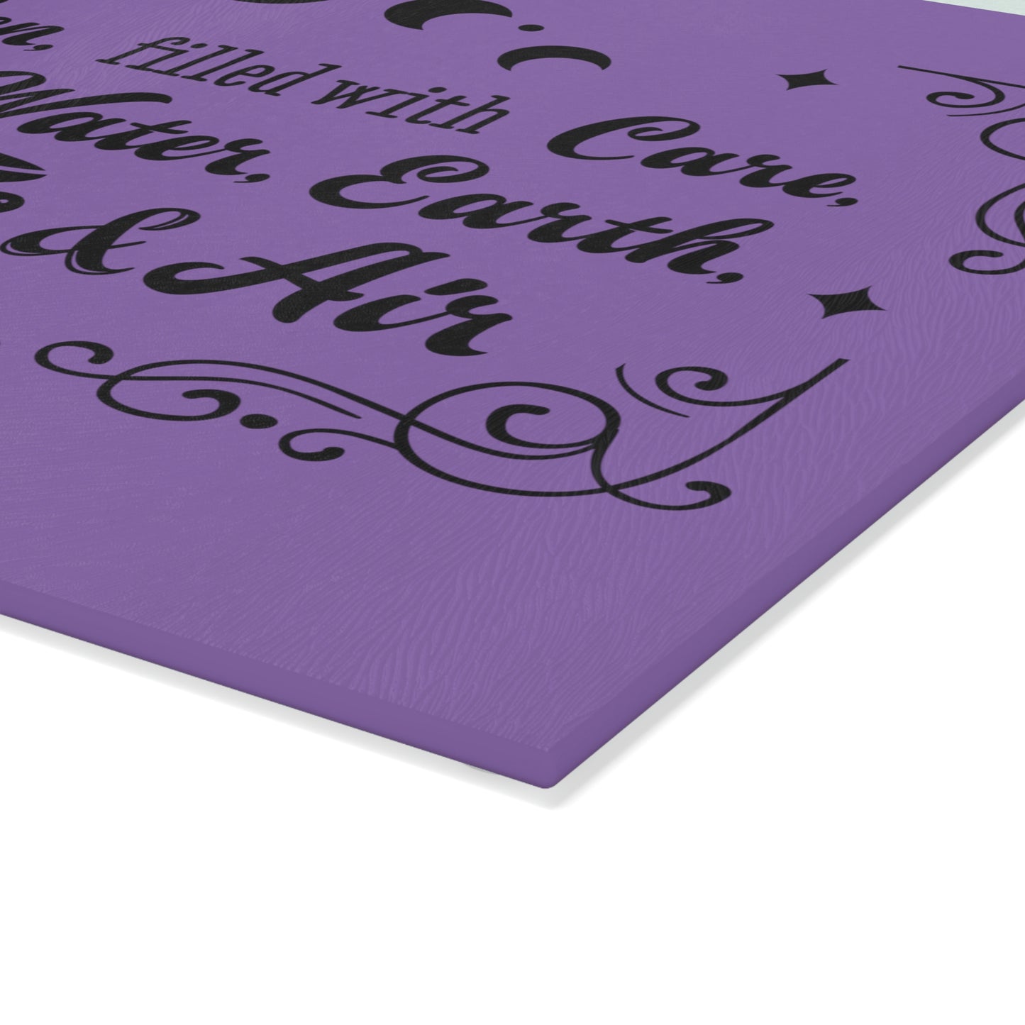 Purple In My Kitchen Glass Cutting Board - Witchy Kitchens