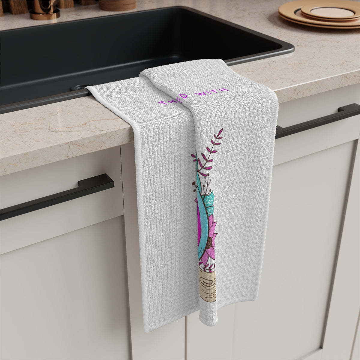 Seasoned With Magic Tea Towel - Witchy Kitchens