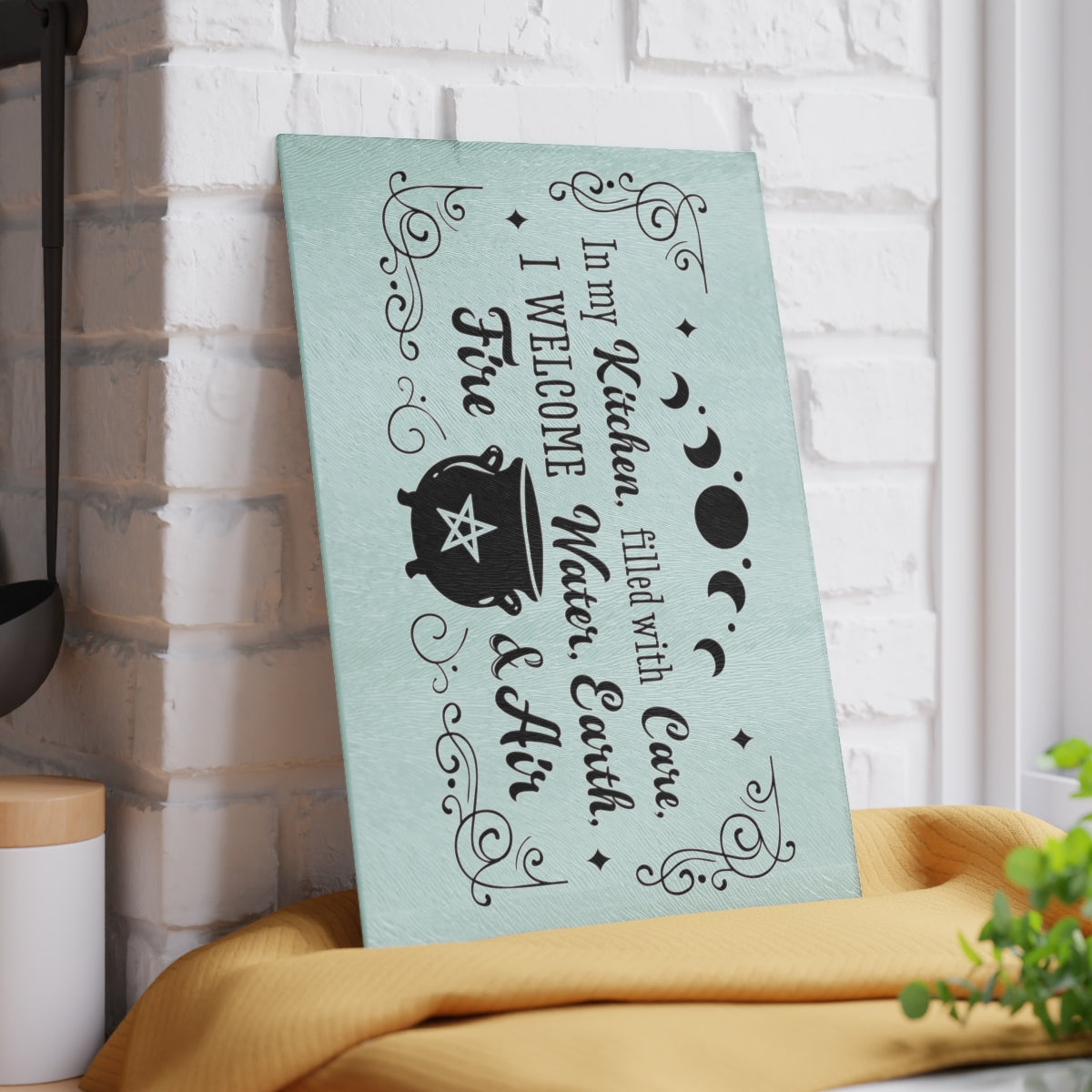 In My Kitchen Glass Cutting Board - Witchy Kitchens