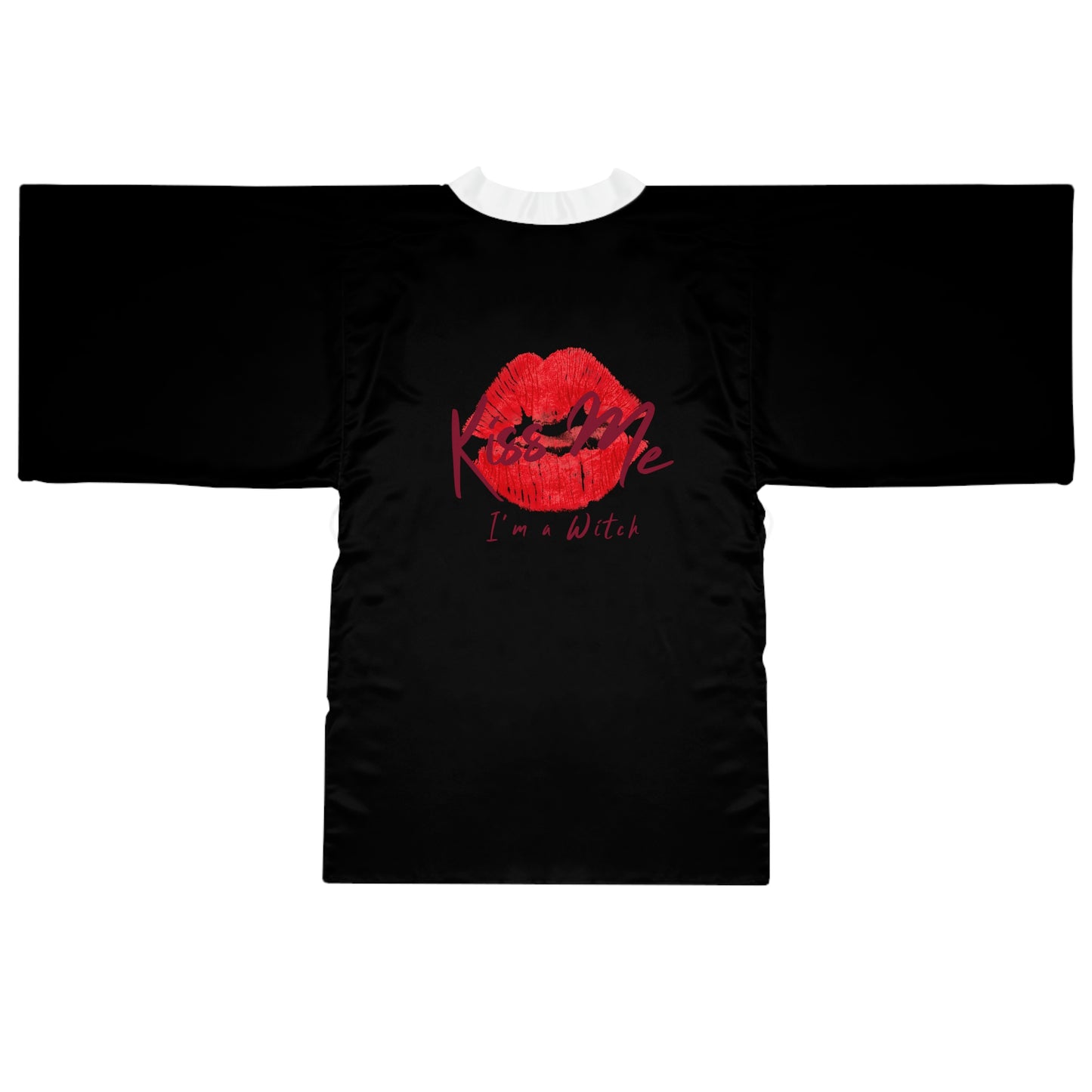 Kiss Me I'm a Witch Black Robe - Witchy Kitchens