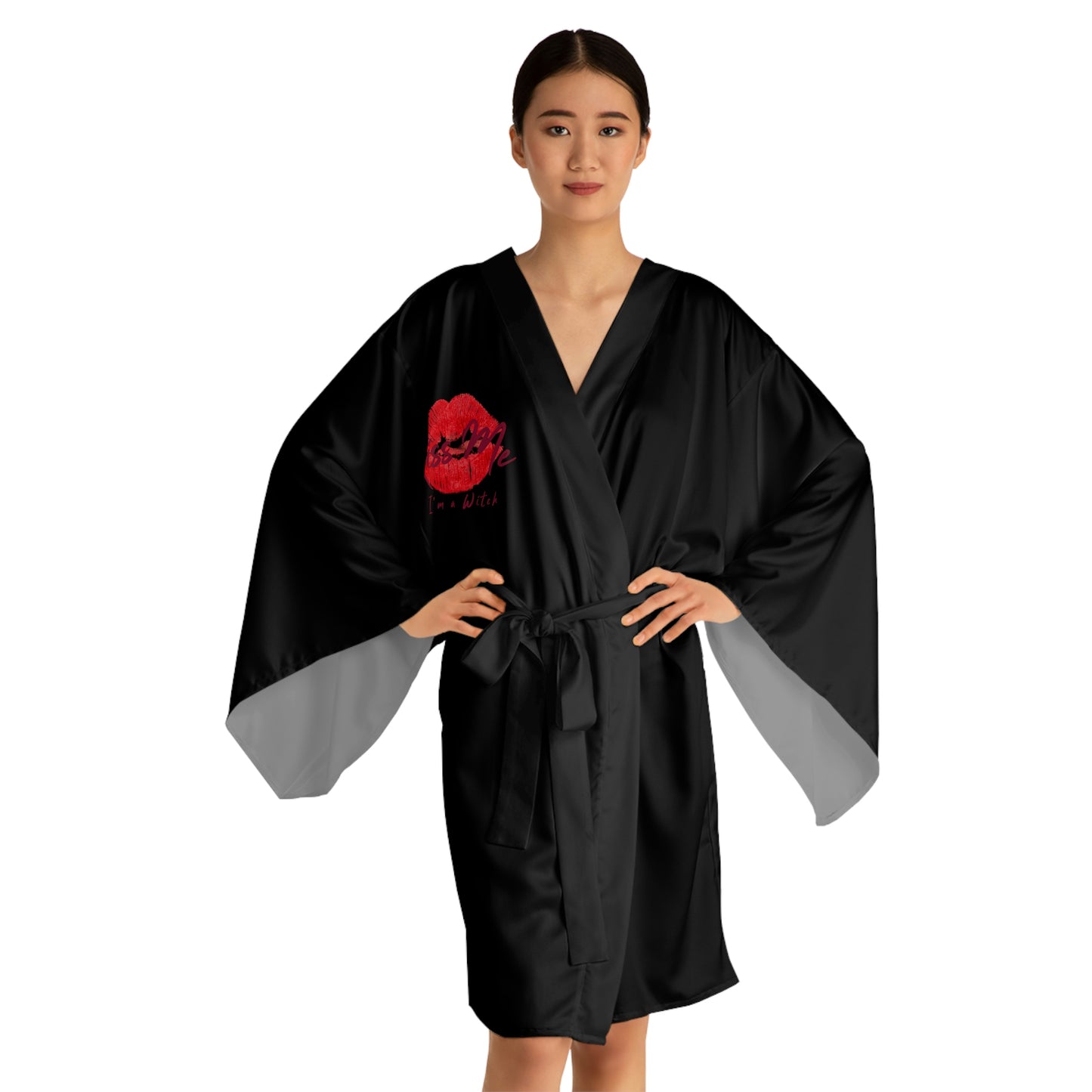 Kiss Me I'm a Witch Black Robe - Witchy Kitchens