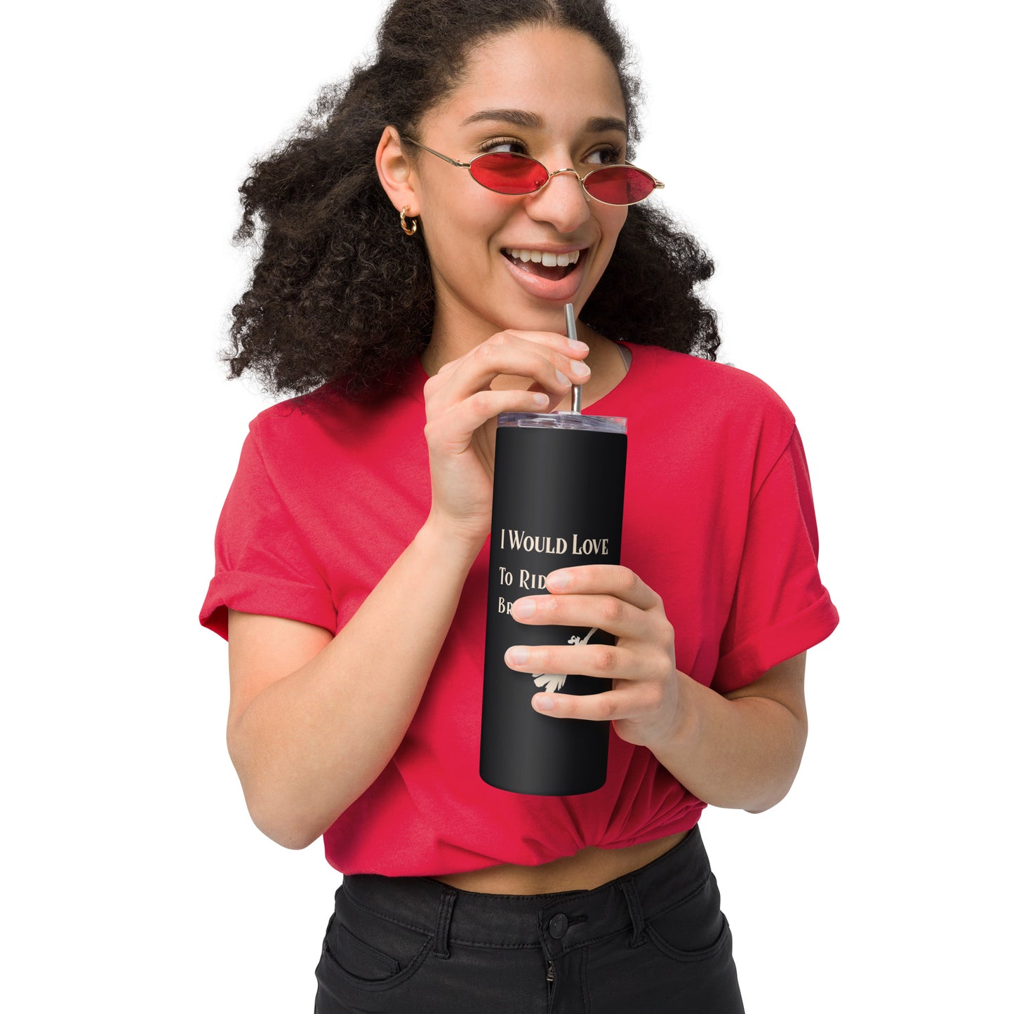 I Would Love to Riode Your Broomstick Stainless steel tumbler - Witchy Kitchens