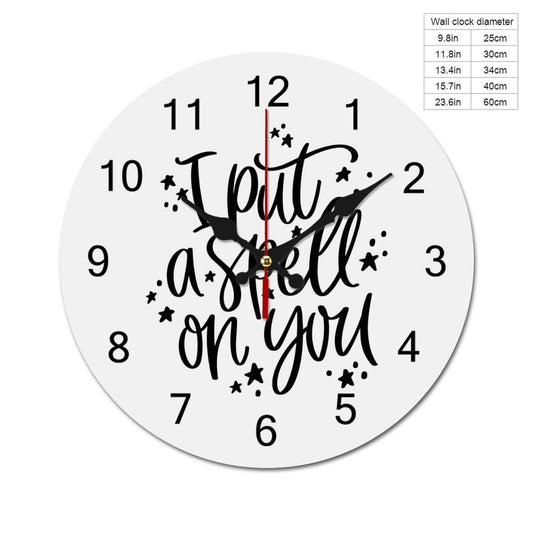 I Put a Spell on You Wooden Wall Clock-9.84"x9.84"/ 25x25cm