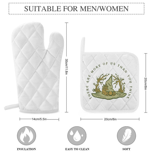 More of Us Oven Mitts & Pot Holder Set of 3