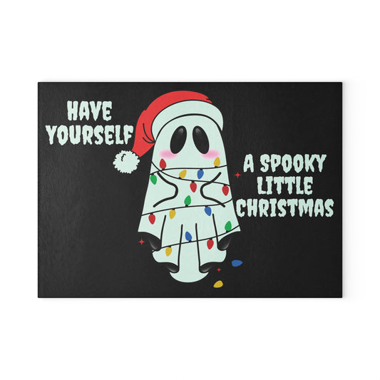 Spooky Little Xmas Glass Cutting Board