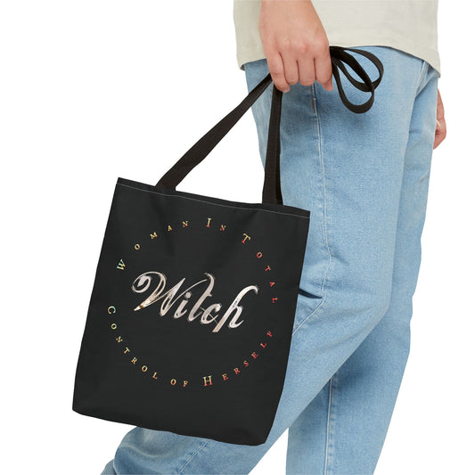 Witch Tote Bag, Halloween Tote, Witch Theme Bag, Occasional Gift, Spooky Accessory, Eco-Friendly Shopping Bag, Witchy Bag