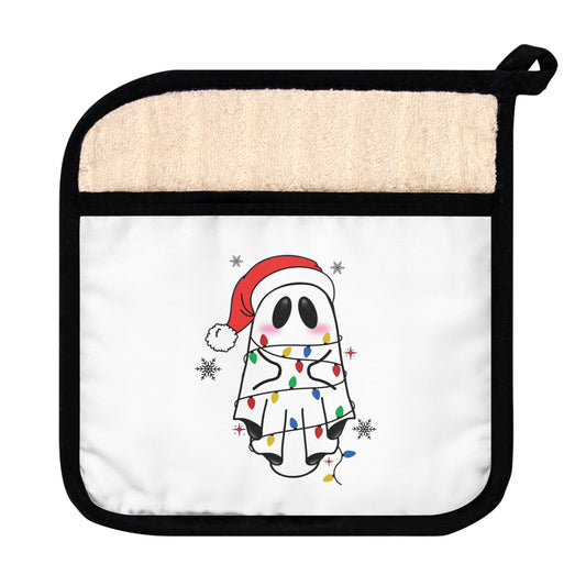 Xmas Ghost Pot Holder with Pocket