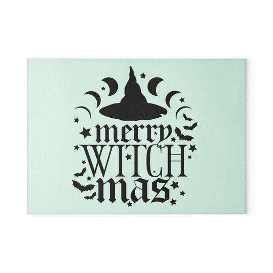 Merry Witchmas Glass Cutting Board