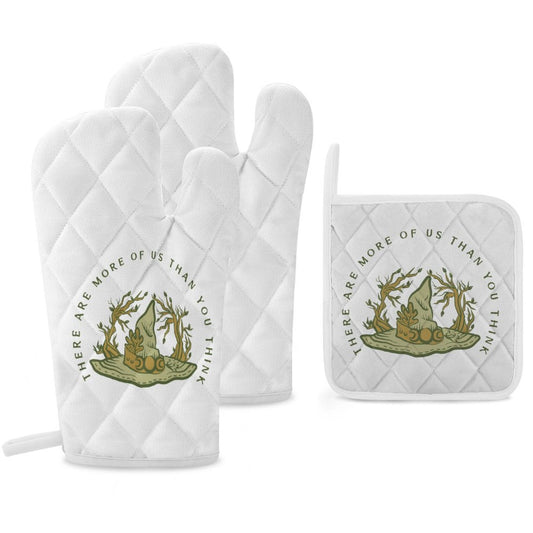 More of Us Oven Mitts & Pot Holder Set of 3