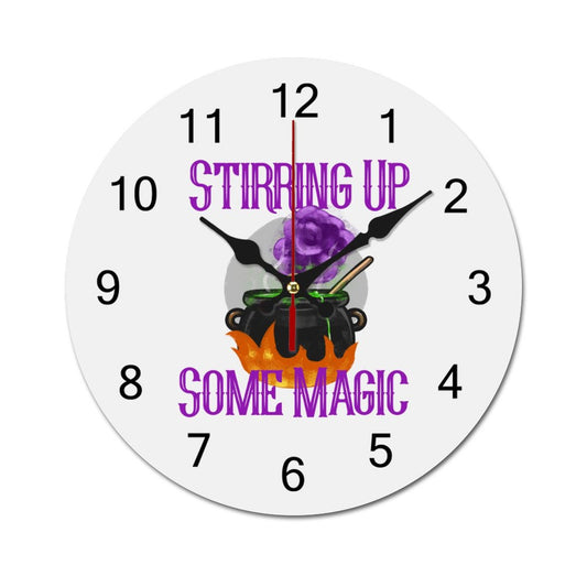 Stirring Up Wooden Wall Clock-9.84"x9.84"/ 25x25cm