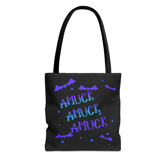 Amuck Tote Bag, Halloween Tote, Witch Theme Bag, Occasional Gift, Spooky Accessory, Eco-Friendly Shopping Bag, Hocus Pocus Bag