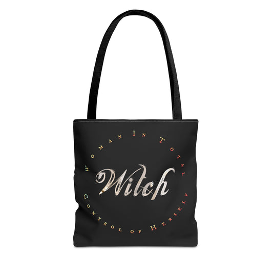 Witch Tote Bag, Halloween Tote, Witch Theme Bag, Occasional Gift, Spooky Accessory, Eco-Friendly Shopping Bag, Witchy Bag