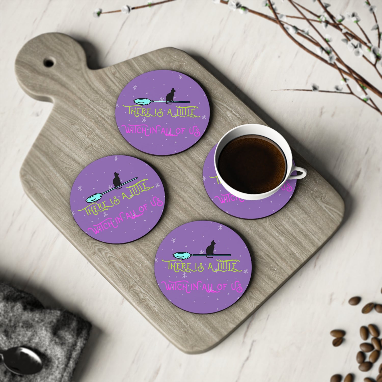 There is a Little Witch in All of Us Coasters - Witchy Kitchens