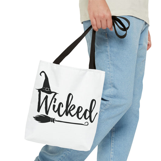 Wicked Witch Tote Bag, Halloween Tote, Witch Theme Bag, Occasional Gift, Spooky Accessory, Eco-Friendly Shopping Bag, Wicked Bag