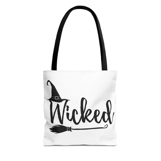 Wicked Witch Tote Bag, Halloween Tote, Witch Theme Bag, Occasional Gift, Spooky Accessory, Eco-Friendly Shopping Bag, Wicked Bag