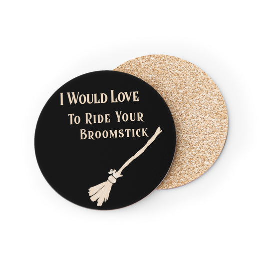I'd Love to Ride Your Broomstick Coasters - Witchy Kitchens