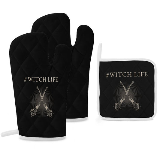 #Witch Life Oven Mitts & Pot Holder Set of 3