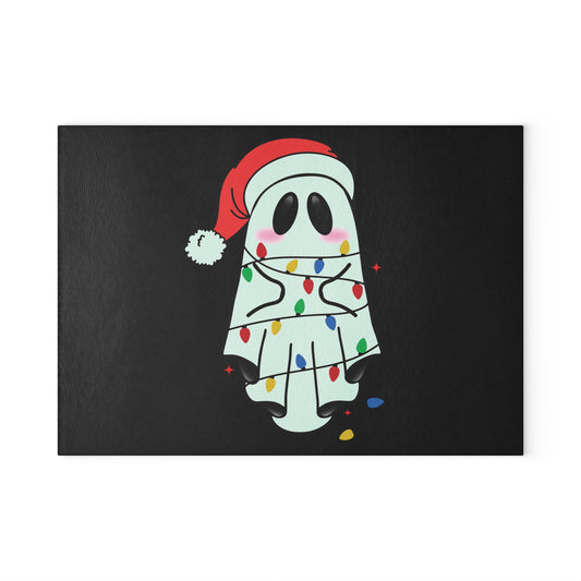 Xmas Ghost Glass Cutting Board