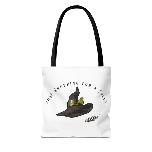 Shopping for a Spell Tote Bag, Witch Hat Bag, Halloween Accessory, Eco-Friendly Gift, Fall Tote, Witchy Vibes, Everyday Use