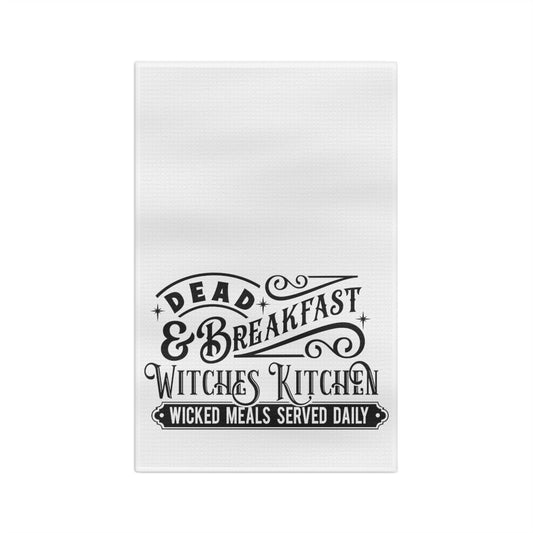 Dead & Breakfast White Tea Towel - Witchy Kitchens