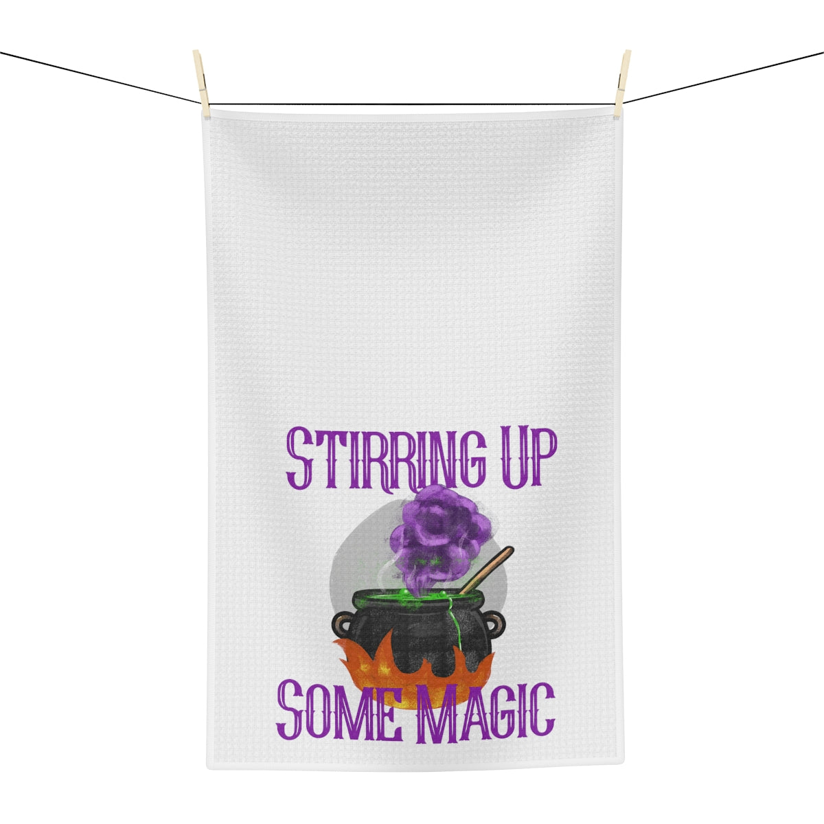 Stirring Up Some Magic Tea Towel - Witchy Kitchens